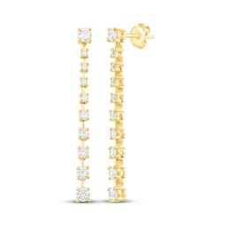 Diamond Graduated Drop Earrings 7/8 ct tw 14K Yellow Gold