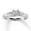 Thumbnail Image 1 of Previously Owned Engagement Ring 1/2 ct tw Princess-cut Diamonds 14K White Gold