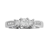 Thumbnail Image 0 of Previously Owned 3-Stone Diamond Enagement Ring 3/4 ct tw Princess-cut 14K White Gold