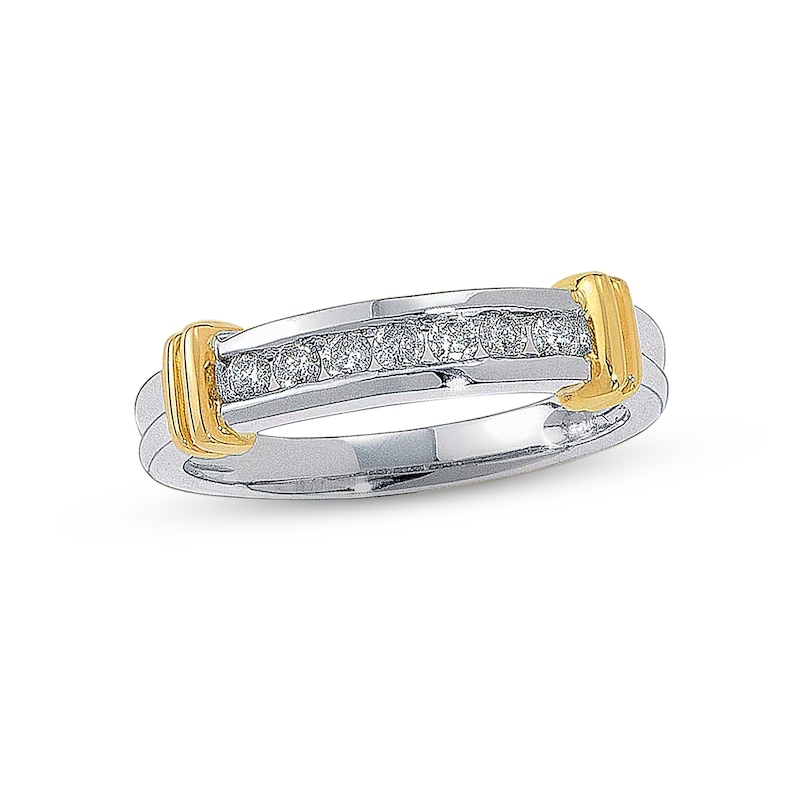 Previously Owned Diamond Anniversary Band 1/4 ct tw Round-cut 14K Two-Tone Gold