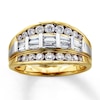 Thumbnail Image 0 of Previously Owned Anniversary Ring 1 ct tw Baguette & Round-cut Diamonds 14K Two-Tone Gold