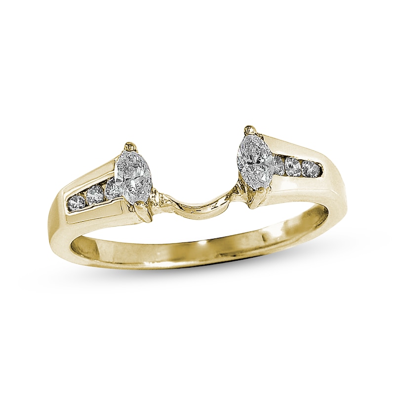 Main Image 1 of Previously Owned Marquise & Round-Cut Diamond Enhancer Ring 1/3 ct tw 14K Yellow Gold