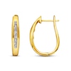 Thumbnail Image 0 of Previously Owned Diamond Hoop Earrings 1/4 ct tw Round & Baguette-cut 14K Yellow Gold