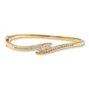 Thumbnail Image 1 of Previously Owned 3 Stone Bypass Bangle Bracelet 1 ct tw Round 14K Yellow Gold