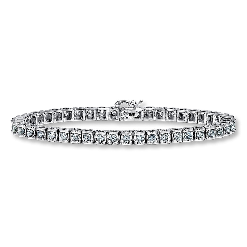 Previously Owned Diamond Bracelet 3 ct tw Round-cut 14K White Gold