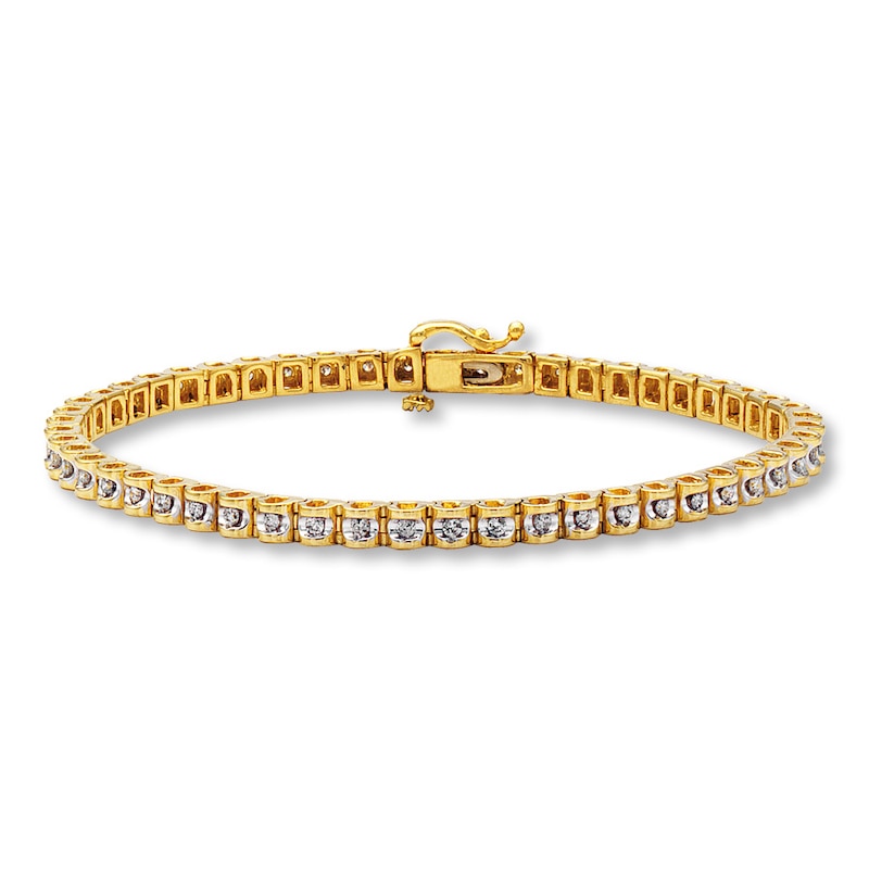 Main Image 1 of Previously Owned Bracelet 3/4 ct tw Diamonds 14K Yellow Gold