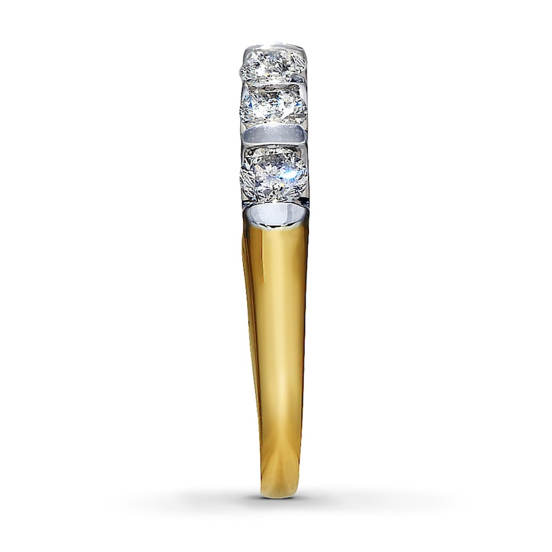 Previously Owned Anniversary Ring 3/4 ct tw Round-cut Diamonds 14K Two-Tone Gold