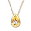 Thumbnail Image 1 of Previously Owned Necklace 1/8 ct Diamond 14K Yellow Gold