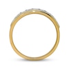 Thumbnail Image 1 of Previously Owned Men's Diamond Wedding Band 1/2 ct tw Round-cut 14K Two-Tone Gold - Size 10.25
