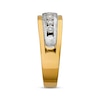 Thumbnail Image 2 of Previously Owned Men's Diamond Wedding Band 1/2 ct tw Round-cut 14K Two-Tone Gold - Size 10.25