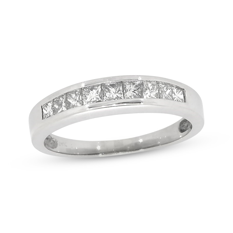 Main Image 1 of Previously Owned Diamond Anniversary Band 1/2 ct tw Princess-cut 14K White Gold