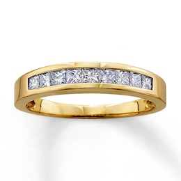 Previously Owned Anniversary Band 1/2 ct tw Princess-cut Diamonds 14K Yellow Gold