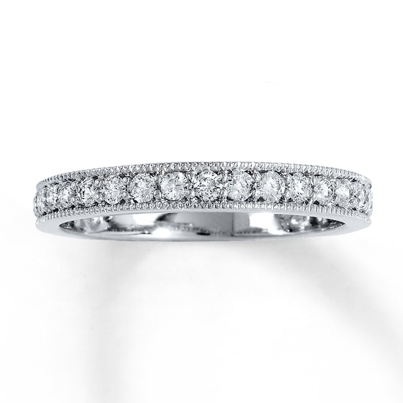 Previously Owned Diamond Anniversary Band 1/2 ct tw Round-cut 14K White Gold