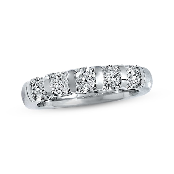 Previously Owned Diamond Anniversary Band 1 ct tw Round-cut 18K White Gold