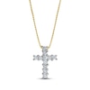 Thumbnail Image 1 of Previously Owned Diamond Cross Necklace 1/2 ct tw Round-cut 14K Yellow Gold