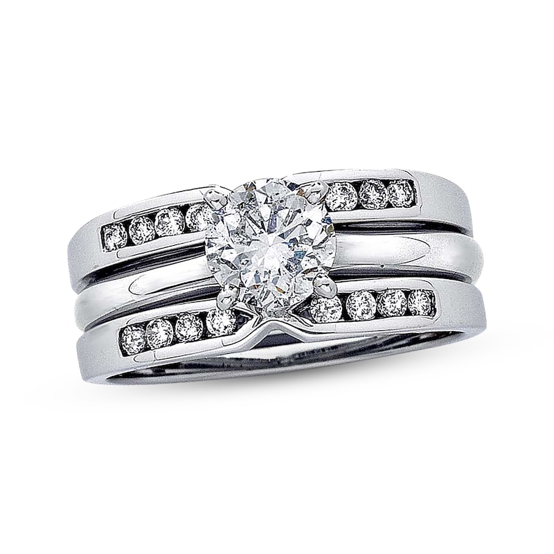 Main Image 4 of Previously Owned Diamond Enhancer Ring 1/4 ct tw Round-cut 14K White Gold