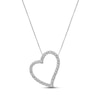 Thumbnail Image 0 of Previously Owned Diamond Heart Necklace 1/2 cttw 18K White Gold 18"