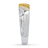 Thumbnail Image 3 of Previously Owned Men's Wedding Band 1/6 ct tw Round-cut Diamonds 10K Two-Tone Gold - Size 10