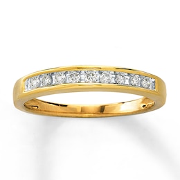 Previously Owned Wedding Band 1/6 ct tw Round-cut Diamonds 14K Yellow Gold