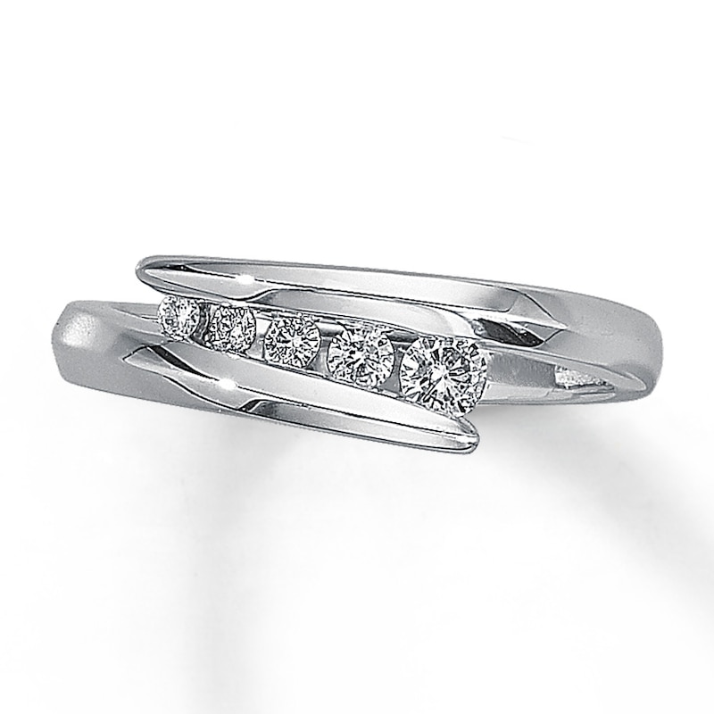 Previously Owned Promise Ring 1/5 ct tw Diamonds 10K White Gold