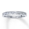 Thumbnail Image 1 of Previously Owned Wedding Band 1/3 ct tw Princess-cut Diamonds 14K White Gold