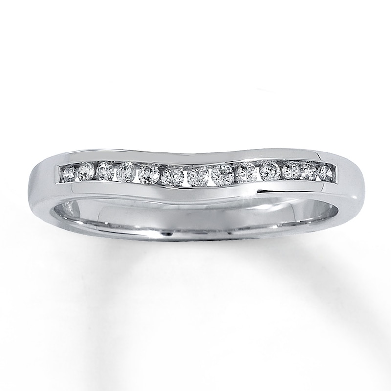 Main Image 1 of Previously Owned Wedding Band 1/6 ct tw Round-cut Diamonds 14K White Gold