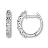 Thumbnail Image 1 of Previously Owned Diamond Hoop Earrings 1 ct tw 14K White Gold