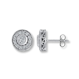 Previously Owned Earrings 1/2 ct tw Diamonds 14K White Gold