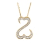 Thumbnail Image 2 of Previously Owned Open Hearts Necklace 1/4 ct tw Diamonds 14K Yellow Gold