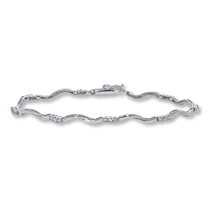 Main Image 1 of Previously Owned Diamond Bracelet 1/2 ct tw 10K White Gold