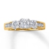 Thumbnail Image 1 of Previously Owned 3-Stone Engagement Ring 1 ct tw Round-cut Diamonds 14K Yellow Gold