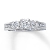 Thumbnail Image 1 of Previously Owned 3-Stone Engagement Ring 1 ct tw Round-cut Diamonds 14K White Gold