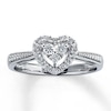 Thumbnail Image 0 of Previously Owned Diamond Heart Ring 1/5 ct tw 14K White Gold