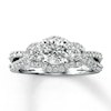 Thumbnail Image 1 of Previously Owned Three Stone Diamond Engagement Ring 1-1/2 ct tw 14K White Gold