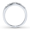 Thumbnail Image 1 of Previously Owned Diamond Band 1/4 ct tw Round & Baguette-Cut 14K White Gold