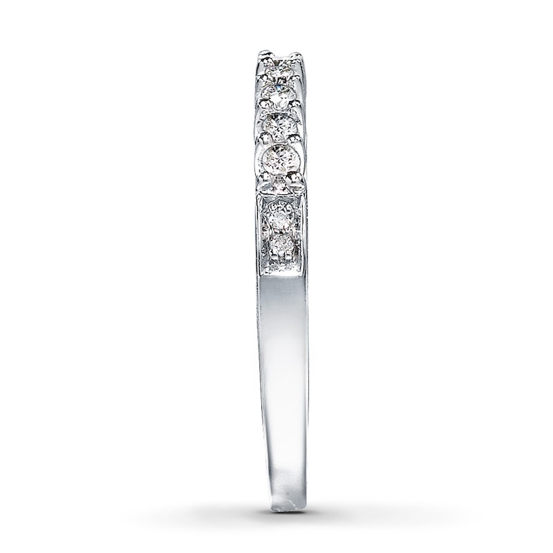 Main Image 3 of Previously Owned Diamond Anniversary Band 1/3 ct tw Round-cut 14K White Gold