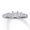 Thumbnail Image 1 of Previously Owned Ring 1 ct tw Princess-Cut Diamonds 14K White Gold