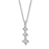 Thumbnail Image 1 of Previously Owned Diamond Necklace 1/3 ct tw Princess-cut 14K White Gold 18&quot;