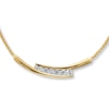 Thumbnail Image 1 of Previously Owned Diamond Necklace 1 ct tw Round-Cut 14K Yellow Gold 17.5