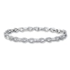 Thumbnail Image 1 of Previously Owned Diamond Bracelet 1 ct tw Round & Baguette 10K White Gold