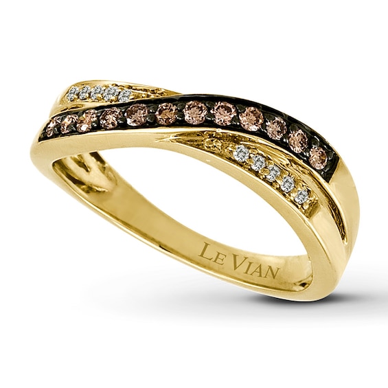Previously Owned Le Vian Chocolate Diamonds 1/4 ct tw Ring 14K Honey Gold