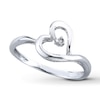 Thumbnail Image 0 of Previously Owned Heart Ring Diamond Accents 10K White Gold