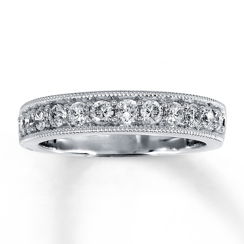 Previously Owned Diamond Anniversary Band 5/8 ct tw Round-cut 14K White Gold