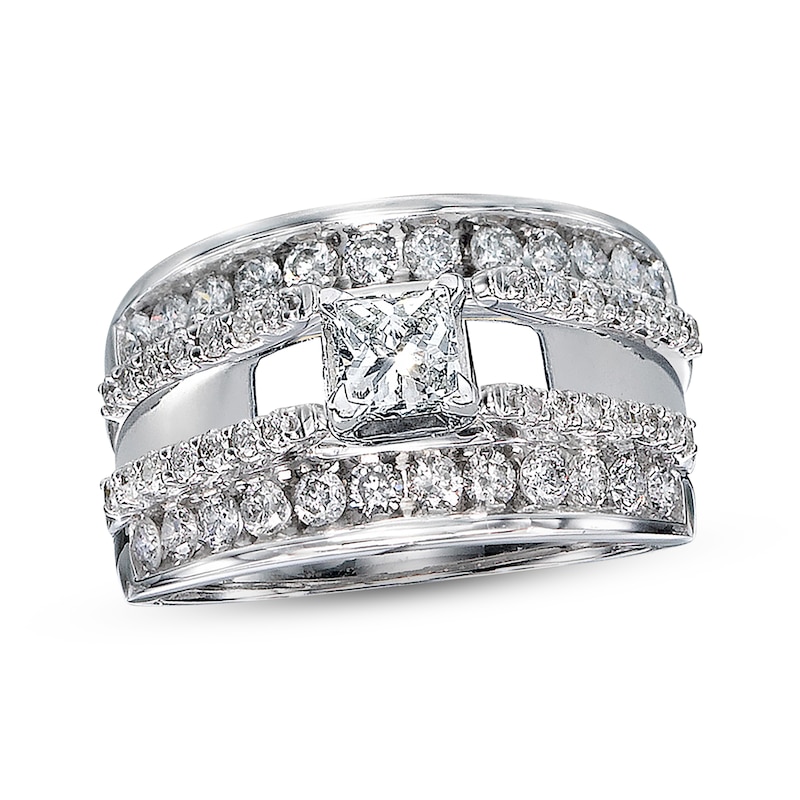 Main Image 2 of Previously Owned Diamond Enhancer Ring 1 ct tw Round-cut 14K White Gold