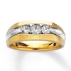 Thumbnail Image 0 of Previously Owned Men's Diamond Wedding Band 1/2 ct tw Round-cut 14K Yellow Gold