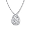 Thumbnail Image 0 of Previously Owned Necklace 1/5 ct tw Diamonds Sterling Silver 18"