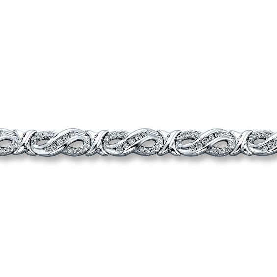 Previously Owned Diamond Infinity Bracelet 1-1/2 ct tw Sterling Silver