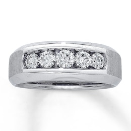 Previously Owned Men's Diamond Ring 1 ct tw Round 14K White Gold