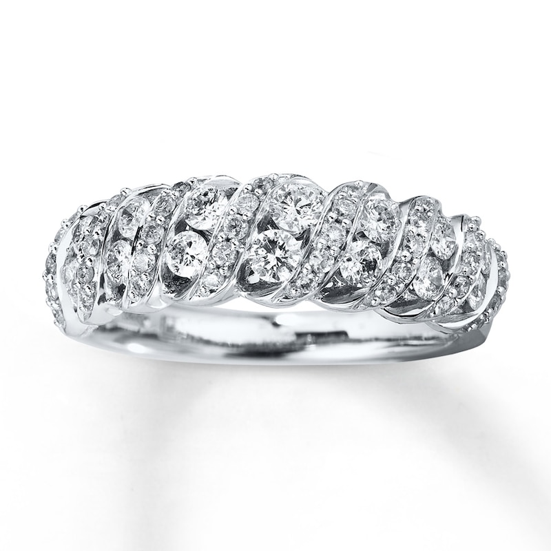 Main Image 1 of Previously Owned Anniversary Band 3/4 ct tw Round-cut Diamonds 14K White Gold