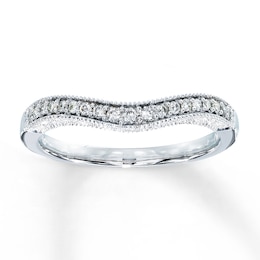 Previously Owned Enhancer Ring 1/6 ct tw Round-cut Diamonds 14K White Gold